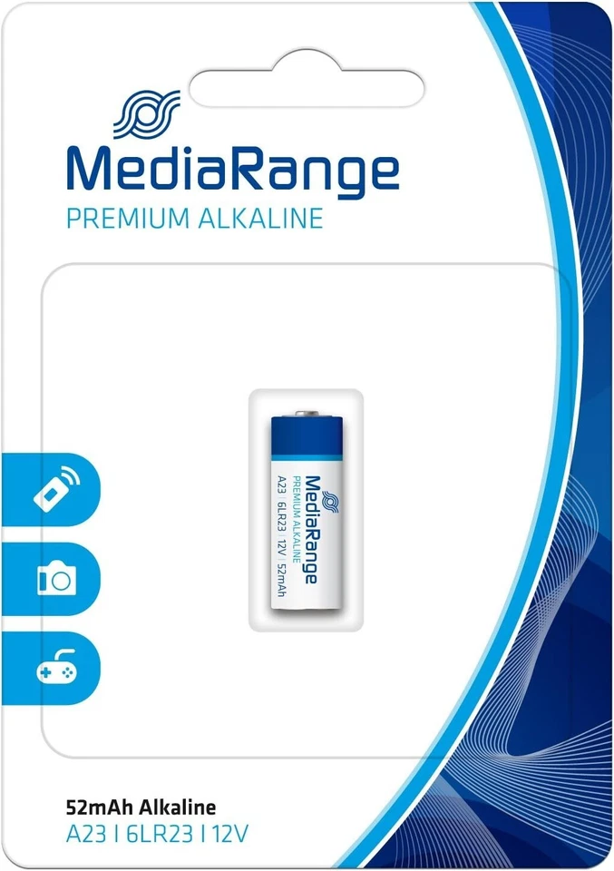 Batería alcalina MediaRange Premium, A23| 6LR23| 12V - Imagen 1 de 1