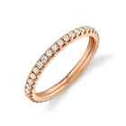 14K Rose Gold Diamond Eternity Anniversary Ring Size 8.5 Certified Natural