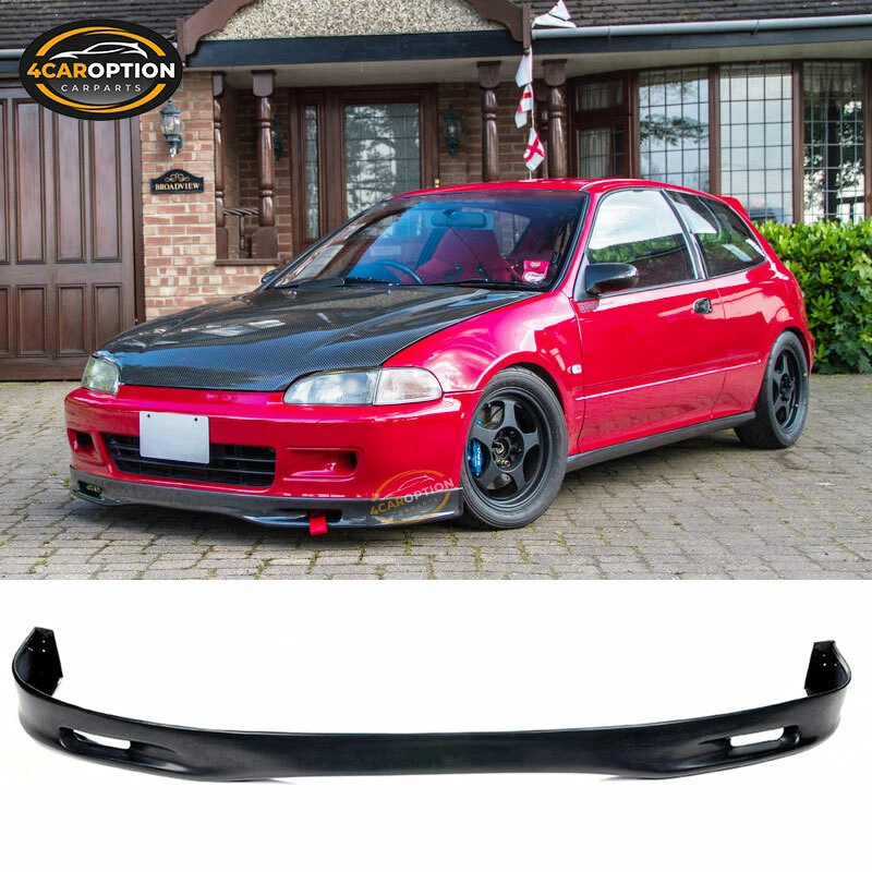 Fits 92-95 Civic DX 2dr Front Bumper Lip Unpainted PU