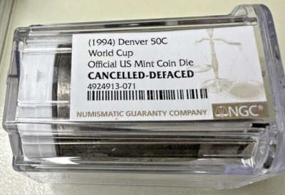 1994 D 50c World Cup US Mint Coin Die - Image 1 of 4