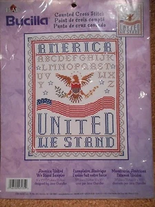 Bucilla 43135 Counted Cross Stitch "United We Stand Kit" 2001 - Picture 1 of 2