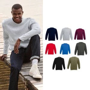 Fruit of The Loom Premium 70/30 Set-In Sweatshirt-Men's smart jumper - Picture 1 of 13