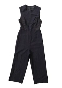 WHISTLES WOMENS BLACK STRAIGHT LEG SLEEVELESS PANELED JUMPSUIT. UK 8, EU 36. - Picture 1 of 13