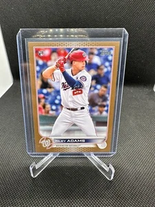 2022 Topps Series 1 Baseball Riley Adams #158 Gold /2022 - Washington Nationals - Picture 1 of 2
