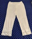 Cabernet Long Pants Liner Slip Pettipants White Silky 100% Nylon Lace Trim XL