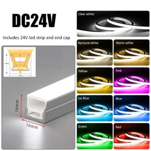24V Silicone Flexible LED Neon Strip Light Waterproof Indoor Outdoor Home Decor - Picture 1 of 18