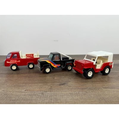 1970s Buddy L Mini Vehicles Set Jeep Pickup Coca-Cola Truck Japan Diecast - Image 1 of 4