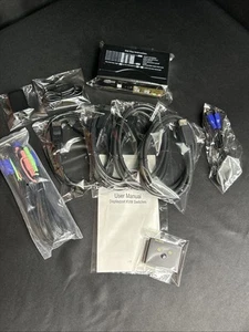 2 Port KVM Switch Displayport By KLau 4K 60Hz 4:4:4 Complete With Cables - Afbeelding 1 van 7