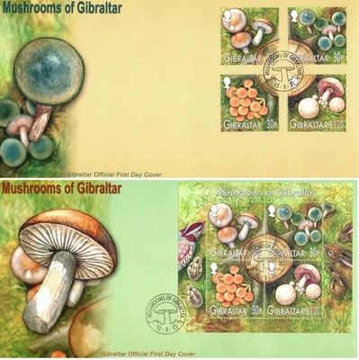 Gibraltar 2003 Mushrooms MS & Stamps FDC - Image 1 of 3