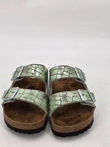 Birkenstock Arizona Gator Gleam Metallic Grün Zweiriemen Sandalen M's 7 W's 9 - Bild 1 von 11