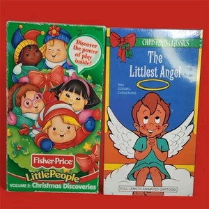 VHS LOT 2 Fisher-Price Little People Christmas Discoveries + The Littlest Angel - Bild 1 von 11