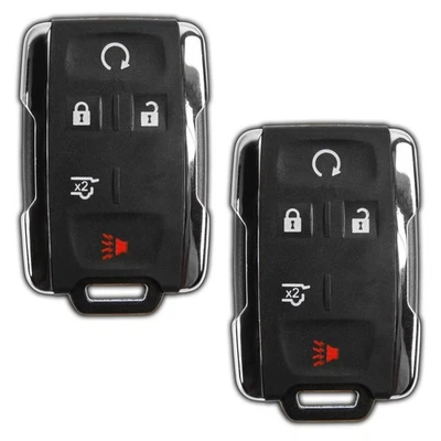 2 Remote Fob 5btn Chrome for 2015 2016 2017 2018 2019 2020 Chevrolet Suburban Foto 1 de 2
