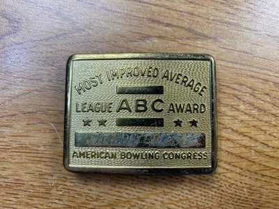 Personalized ABC Most Improved Average League Award Belt Buckle - Image 1 of 3