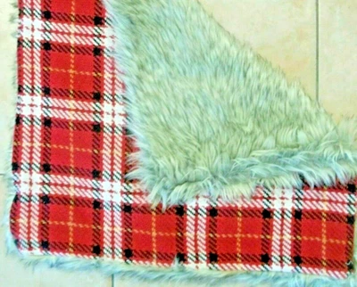 Pottery Barn Plaid Pillow Sham Disney Holiday fur ski lodge Christmas gift party - Image 1 of 4