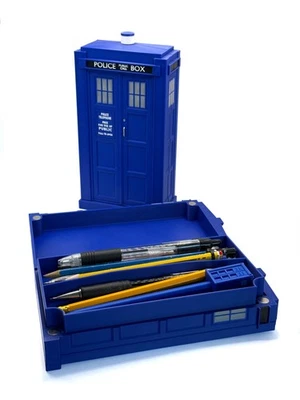 Doctor Who Tardis pencil case. Police Box hard pen case Sci-fi gift. 3D printed. - Image 1 of 4
