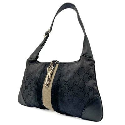 Auténtico bolso de mano de lona GUCCI Jackie Sherry Line GG Foto 1 de 4