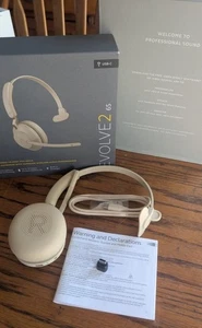 Jabra Evolve2 65 MS Wireless Headset with Link380c, Mono, Beige, USB-C - Afbeelding 1 van 5