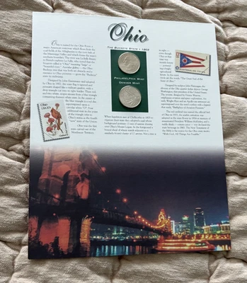 Uncirculated Ohio State 2002 D & P Quarter Fleetwood History Panel NM-MT - Image 1 of 2