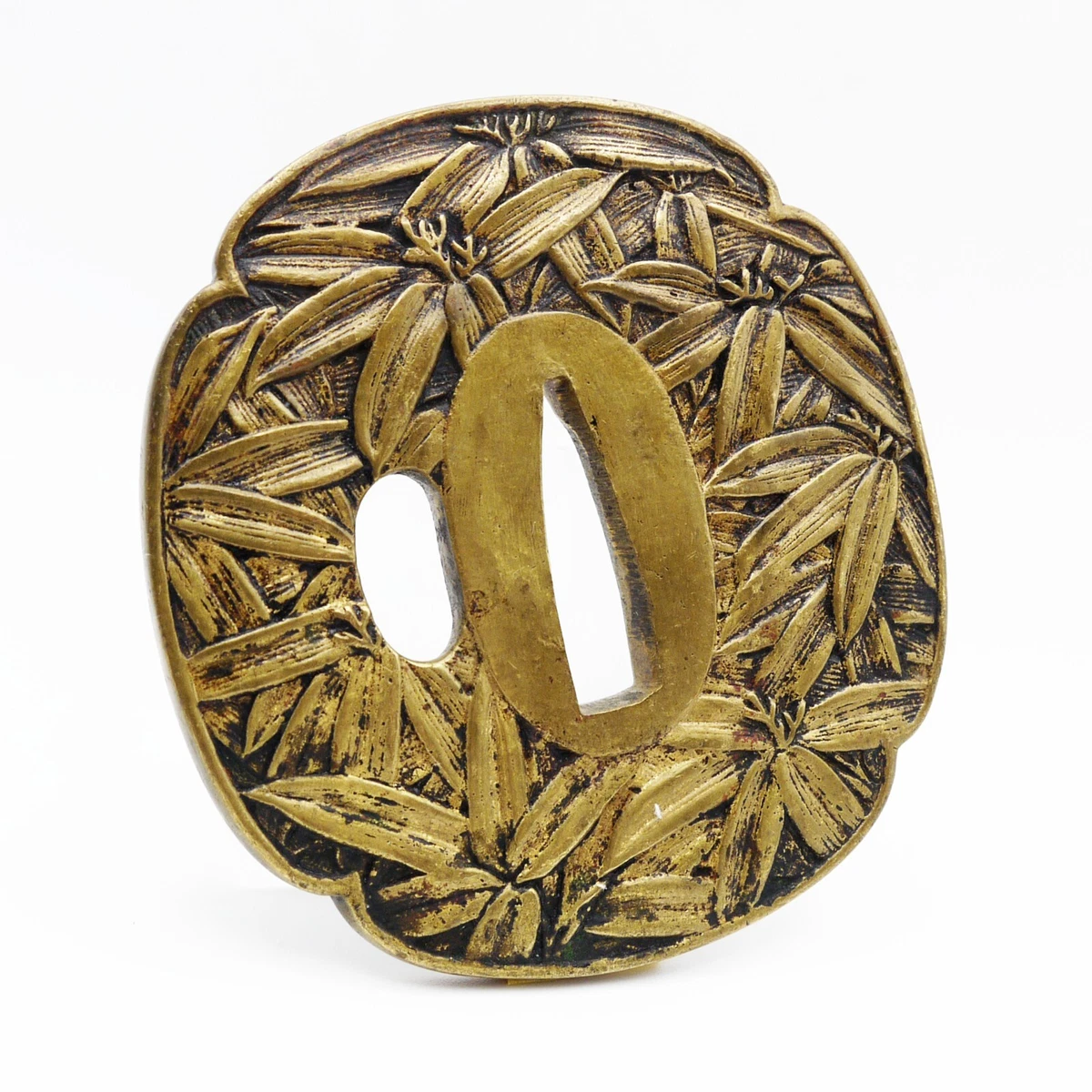 黄铜古董日本刀镡| eBay