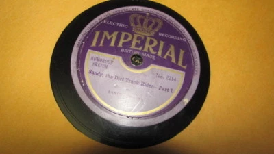 SANDY POWELL IMPERIAL UK IMPORT 78 RPM RECORD 2214 THE DIRT TRACK RIDER - Image 1 of 2