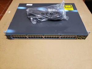 CISCO 2960 SERIES POE 48 PORT SWITCH WS-C2960-48PST-L V03 - Picture 1 of 3