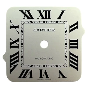 Cartier Santos genuino 35,1 mm esfera romana plateada W2SA0007 - Imagen 1 de 4