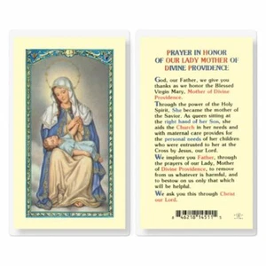 Prayer in Honor of Our Lady Mother of Divine Providence - Laminated  Holy Card - Picture 1 of 4