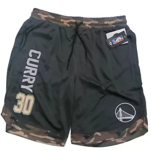 Golden State Warriors Athletic Basketball Shorts Mens L Stephen Curry Gray Camo - Picture 1 of 5