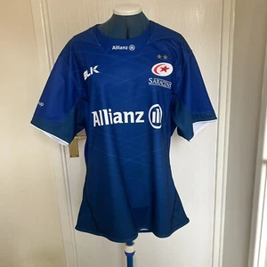 Camisa de Rugby Saracens 2017/2018 Negra Unión Azul Para Hombre Talla Grande - Imagen 1 de 21