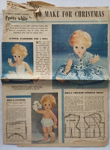 Australian Women's Weekly, Dolls and Toys to Make for Christmas, 1961 lift out - Picture 1 of 8
