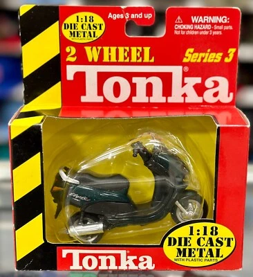 Tonka Vespa 1/18 Scale Diecast Model Motorcycle - Image 1 of 2