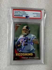 TRENT WILLIAMS TOPPS CHROME RC TRADING CARD PSA/DNA AUTHENTIC HARD SIGNED AUTO - Picture 1 of 2