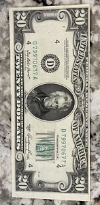 1950A $20 Twenty Dollar Federal Reserve - Picture 1 of 2