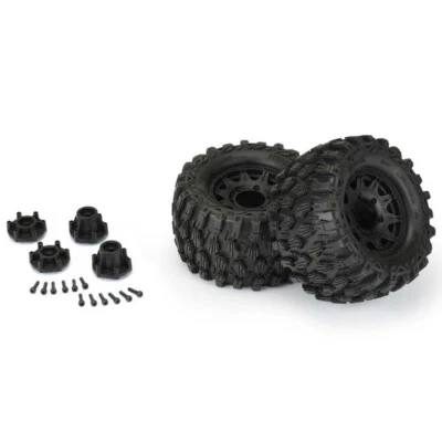 NEW Pro-Line 1/10 Hyrax Front/Rear 2.8" MT Tires Mounted 12mm Blk Raid (2) - Image 1 of 4