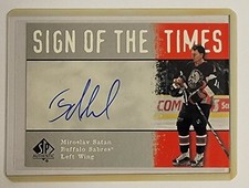2000-01 UD SP Authentic Sign Of The Times Autograph Miroslav Satan Sabres - SSP