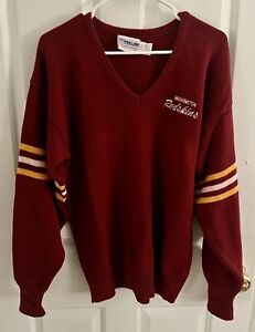Vintage Washington Redskins V-Neck Cliff Engle 100% Cotton Sweatshirt Size Large