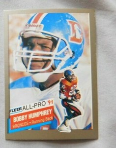 1991 Fleer  Error Back Football Card - Bobby Humphrey Charles Haley