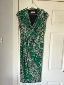 PER UNA gorgeous ladies green flower print sleeveless dress - sz 8 - Spring - Picture 1 of 4