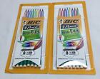 BIC Xtra-Fun Stripes #2 Pencil Break-Resistant Lead Easy Erase 8 Count Lot 2 NEW