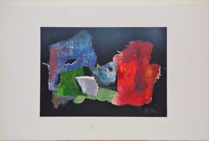 Laszlo Dus Abstract Lithograph Limited Edition 1981 Listed Hungarian Artist Art - Picture 1 of 5