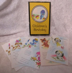 Vintage 1960s Children's Birthday Cards, lot/6 Scripture Text. Sunshine Line ® - Picture 1 of 8