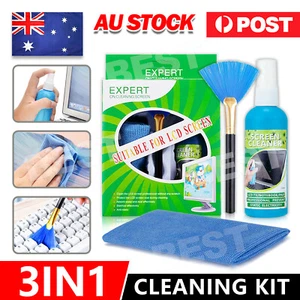 Hot For Laptop LCD Display Screen TV Plasma Monitor Cleaning Kit 3in1 Cleaner AU - Picture 1 of 9