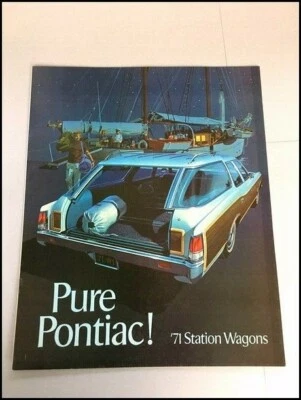 1971 Pontiac Station Wagon Brochure Catalog  - Bonneville SafarI Catalina LeMans Foto 1 de 4