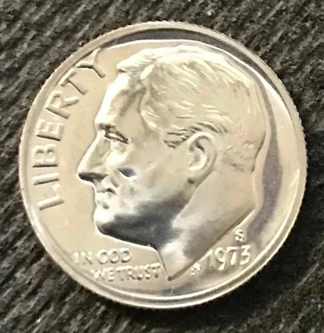 1973 S ROOSEVELT PROOF DIME Cover