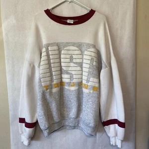 J.J. Macintyre Vintage USC Trojans Pull Over Sweater Swear Shirt. Large. Stains - Picture 1 of 12