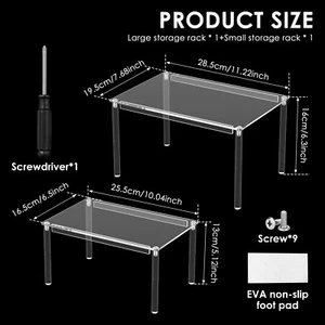 Spice Rack Organizer Kit Versatile Clear Acrylic Cabinet Organizer Set for bedgt - Picture 1 of 12
