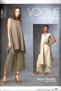 Vogue V1550 Misses 14 to 22 Paco Peralta Tunics and Pants Uncut Sewing Pattern - Picture 1 of 2