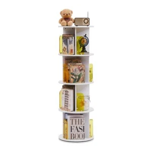 VECELO Unique Revolving Storage Rack for Spinning Small Bookcase for Kids 4-Tier - Picture 1 of 12