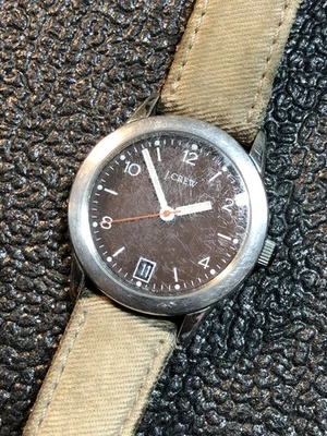 Reloj cinético vintage J.Crew by Seiko 35 mm tono plata para piezas o reparación Foto 1 de 4