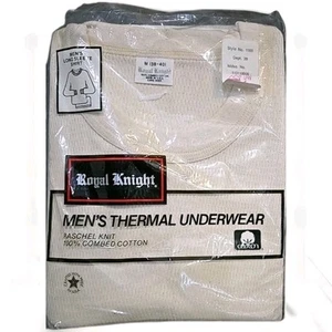 Vintage Royal Knight Thermo Hemd Herren Gr. M Raschelstrick Baumwolle Neu - Bild 1 von 5